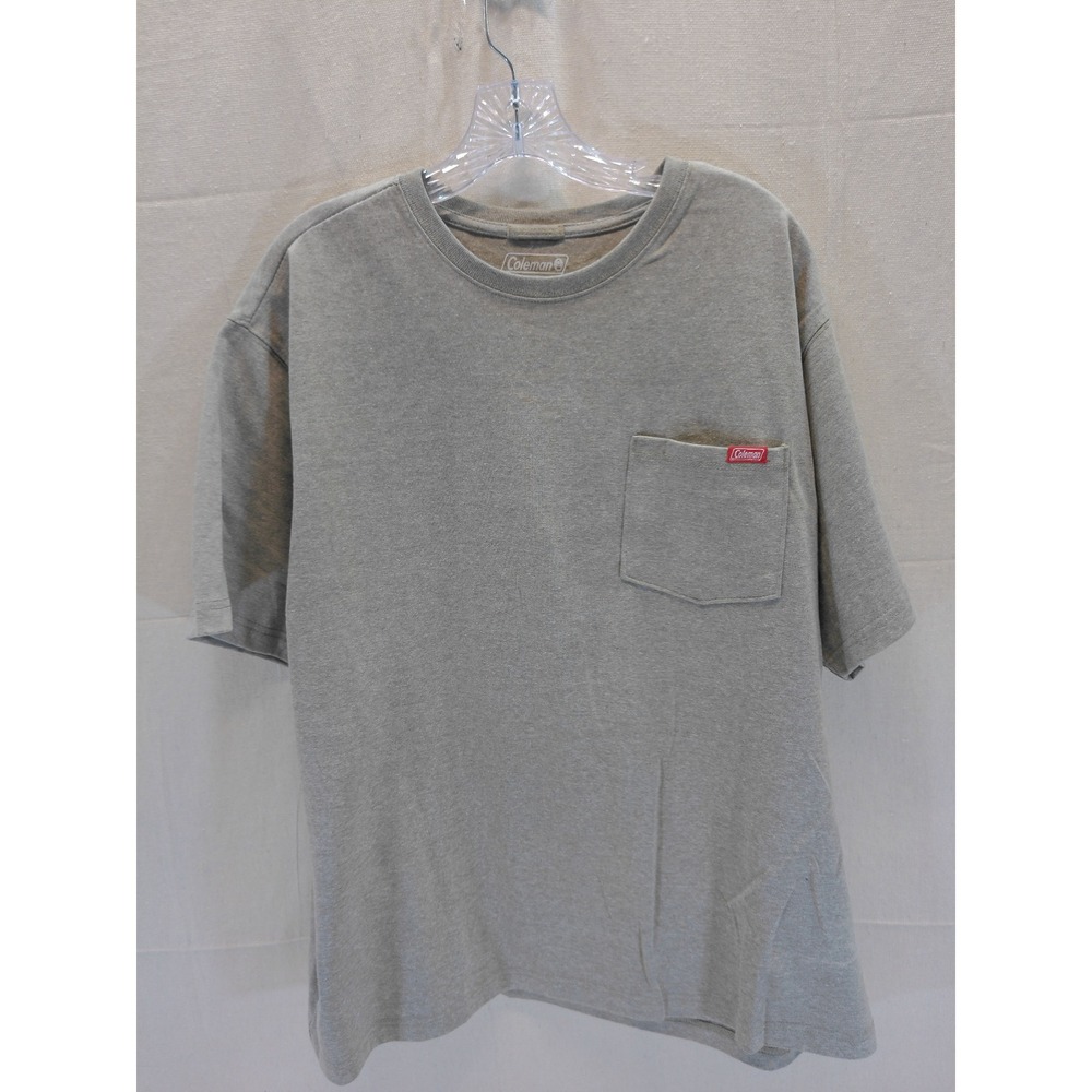 Coleman Mens Gray Short Sleeve Pocket T-Shirt 2XL Cotton Blend Crew Neck 2685